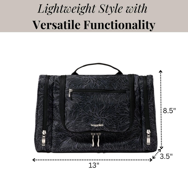 Baggallini unisex adult Travel Accessory Toiletry Kit, Midnight Blossom, One Size US - Image 5